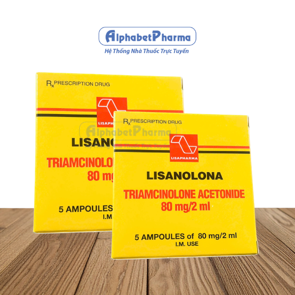 Hỗn dịch dùng tiêm bắp và tiêm khớp Lisanolona 80mg/2ml (5 ống/hộp)