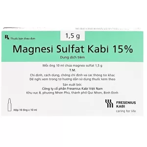 Dung dịch tiêm Magnesi Sulfat Kabi 15% (10 ống/hộp)