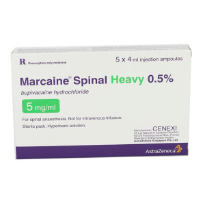 Marcaine Spinal Heavy 0.5% (5 ống/hộp)