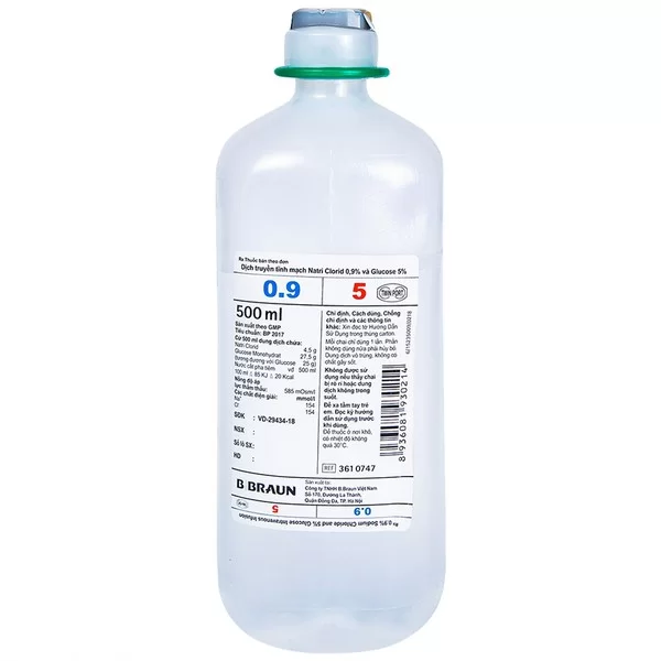 Natri clorid 0.9% & Glucose 5% B.Braun (500ml)