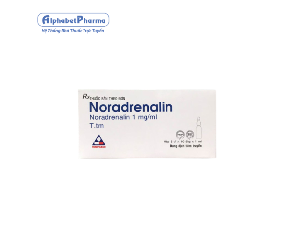 Dung dịch tiêm Noradrenalin 1mg/ml Vinphaco (50 ống/hộp)