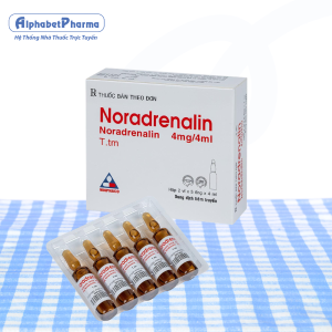 Dung dịch tiêm Noradrenalin 4mg/4ml Vinphaco (10 ống/hộp)
