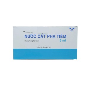 Nước cất pha tiêm Bidiphar 5ml (50 ống/hộp)