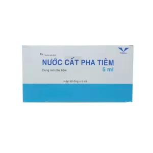 Nước cất pha tiêm Bidiphar 5ml (50 ống/hộp)