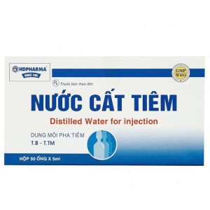 Nước cất pha tiêm HDPHARMA 5ml (50 ống/hộp)