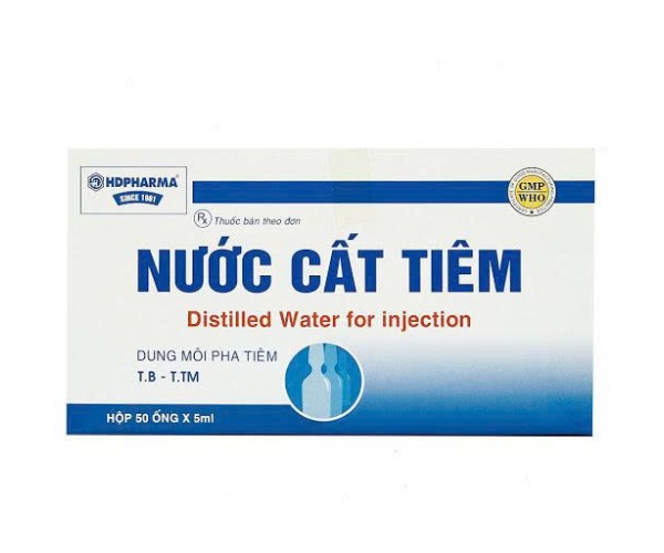 Nước cất pha tiêm HDPHARMA 5ml (50 ống/hộp)
