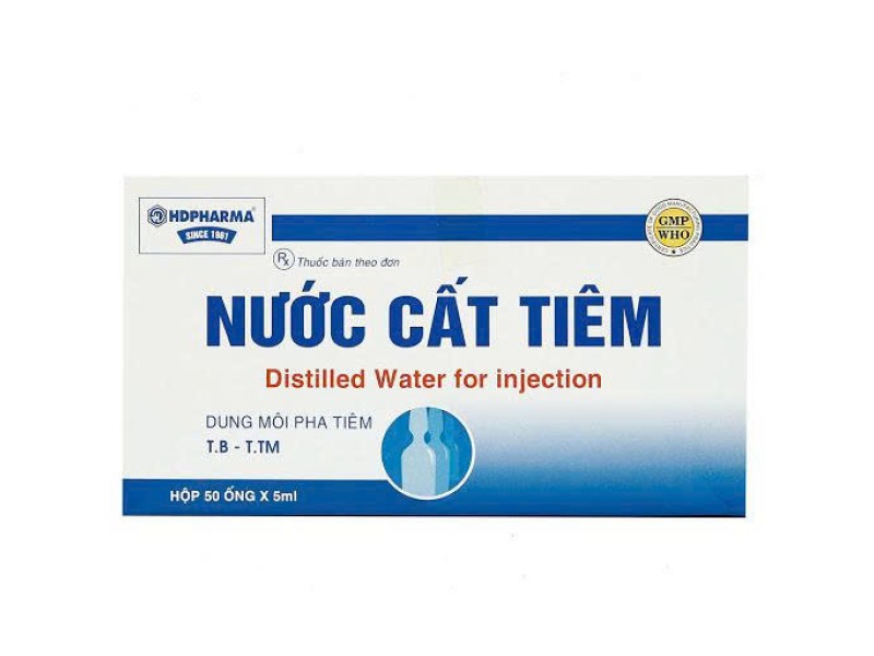 Nước cất pha tiêm HDPHARMA 5ml (50 ống/hộp)