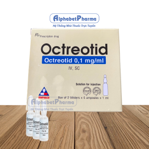 Dung dịch tiêm Octreotid Vinphaco 0.1mg/ml (2 vỉ x 5 ống/hộp)