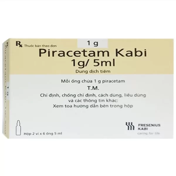Solution for injection Piracetam Kabi 1g/5ml (2 blisters x 6 ampoules/box)