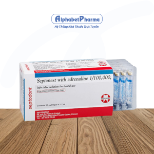 Dung dịch tiêm dùng trong nha khoa Septanest with adrenaline 1/100.000 (50 ống/hộp)