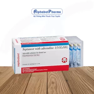 Dung dịch tiêm dùng trong nha khoa Septanest with adrenaline 1/100.000 (50 ống/hộp)