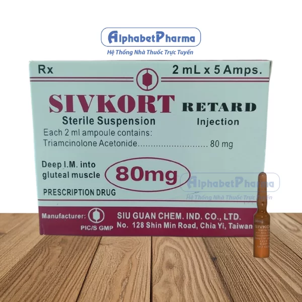 Sterile Suspension Sivkort Retard 80mg/2ml (5 ampoules/box)