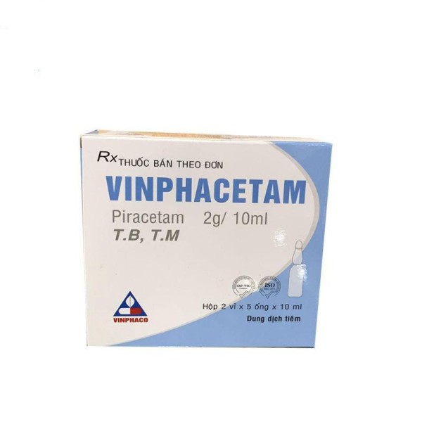 Dung dịch tiêm Vinphacetam 2g/10ml (2 vỉ x 5 ống/hộp)