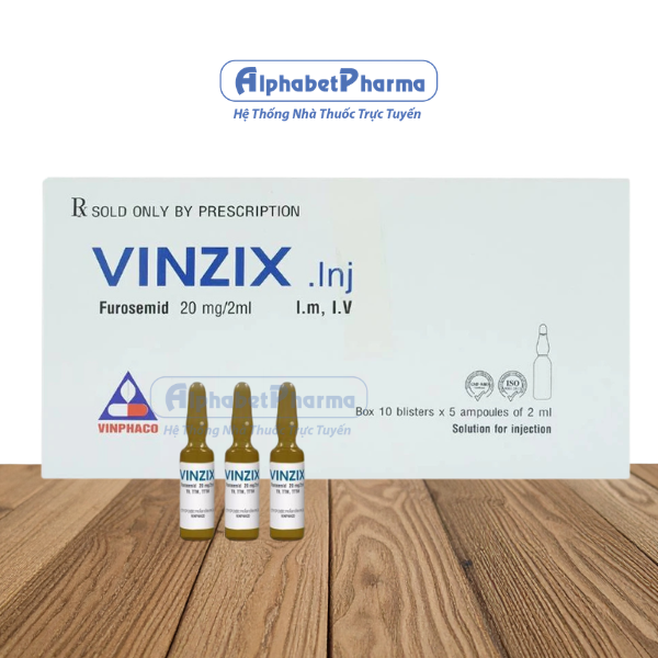 Dung dịch tiêm Vinzix 20mg/2ml (50 ống/hộp)