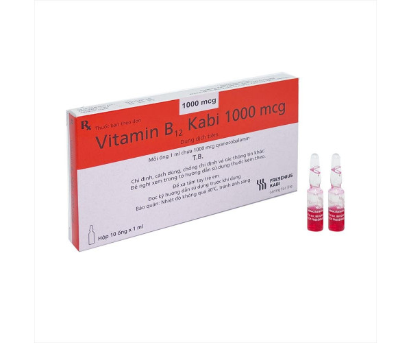 Dung dịch tiêm Vitamin B12 Kabi 1000mcg (10 ống/hộp)