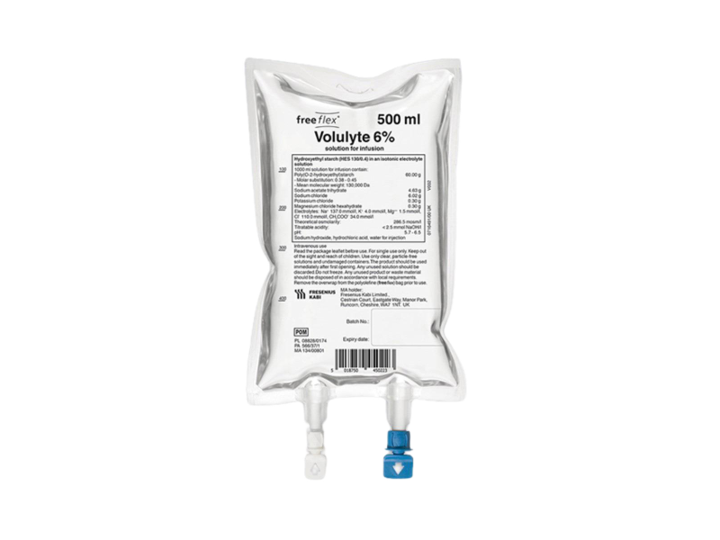 Dịch truyền Volulyte 6% 500ml (20 túi/thùng)