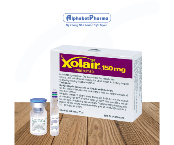Thuốc bột pha tiêm Xolair 150mg (1 lọ/hộp)