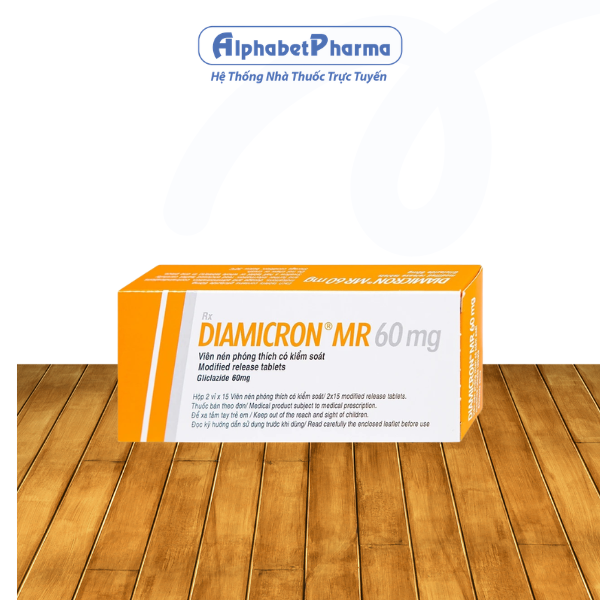 Thuốc trị bệnh tiểu đường Diamicron MR 60mg (2 vỉ x 15 viên/hộp)