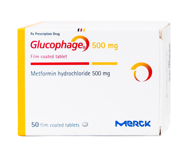 Thuốc trị bệnh đái tháo đường Glucophage 500mg (5 vỉ x 10 viên/hộp)