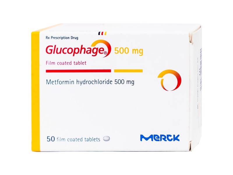 Thuốc trị bệnh đái tháo đường Glucophage 500mg (5 vỉ x 10 viên/hộp)