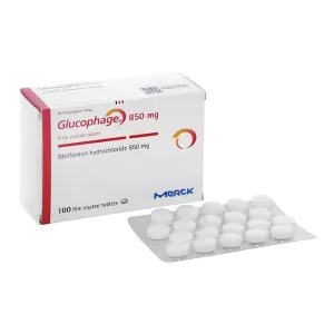 Glucophage 850mg (5 vỉ x 20 viên/hộp)