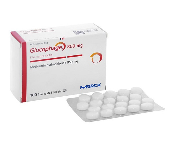 Thuốc trị bệnh đái tháo đường Glucophage 850mg (5 vỉ x 20 viên/hộp)
