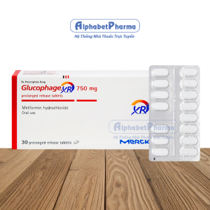 Thuốc trị bệnh tiểu đường Glucophage XR 750mg (2 vỉ x 15 viên/hộp)