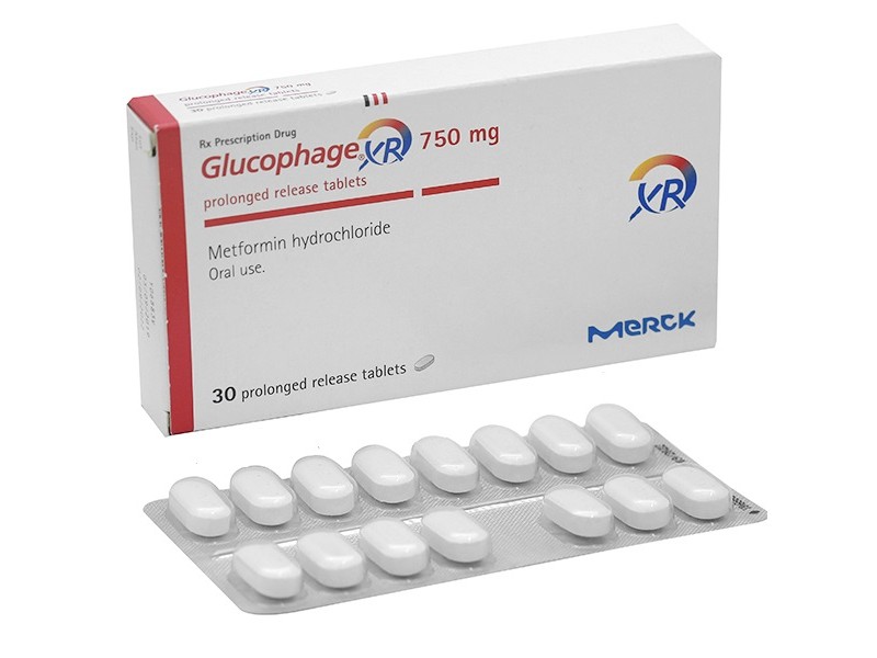 Thuốc trị bệnh tiểu đường Glucophage XR 750mg (2 vỉ x 15 viên/hộp)