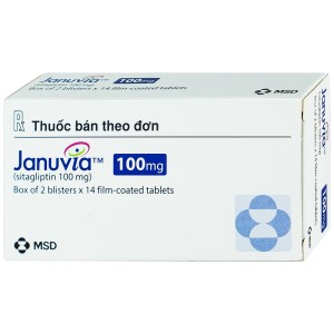 Thuốc trị bệnh tiểu đường Januvia 100mg (2 vỉ x 14 viên/hộp)