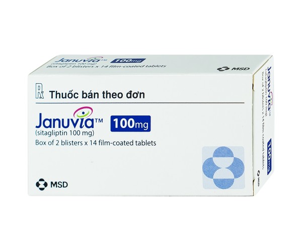 Thuốc trị bệnh tiểu đường Januvia 100mg (2 vỉ x 14 viên/hộp)