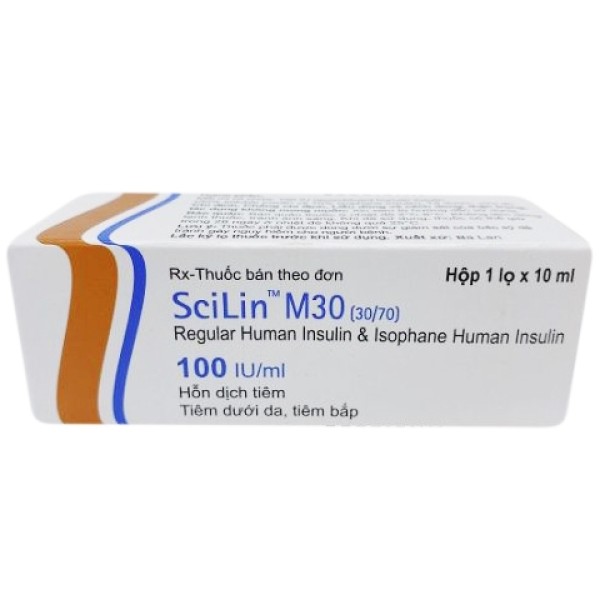 Dung dịch tiêm trị bệnh đái tháo đường Scilin M30 100IU/ml