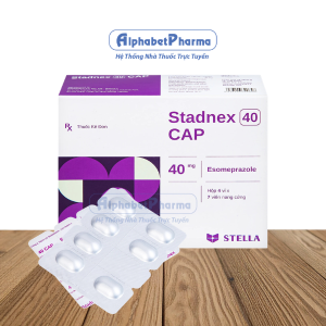 Thuốc điều trị loét dạ dày tá tràng Stadnex cap 40mg (4 vỉ x 7 viên/hộp)
