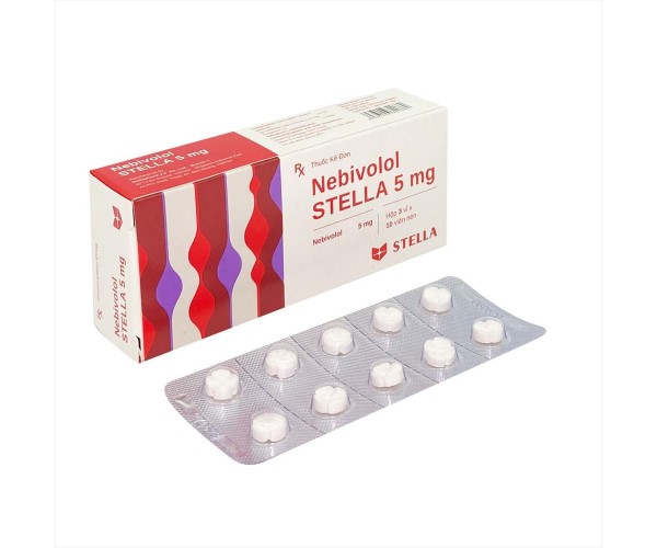 Thuốc điều trị cao huyết áp Nebivolol Stella 5mg (3 vỉ x 10 viên/hộp)