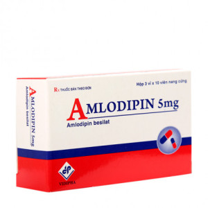 Thuốc trị cao huyết áp Amlodipin 5mg Vidipha (3 vỉ x 10 viên/hộp)