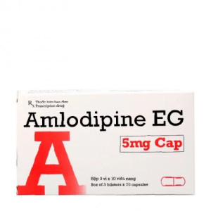 Thuốc điều trị cao huyết áp Amlodipine EG 5mg (3 vỉ x 10 viên/hộp)