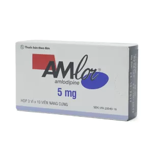 Amlor 5mg (3 vỉ x 10 viên/hộp)