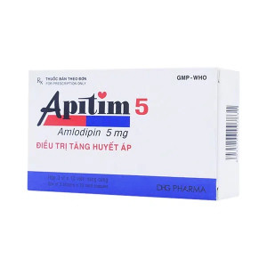 Thuốc điều trị tăng huyết áp Apitim 5mg (3 vỉ x 10 viên/hộp)