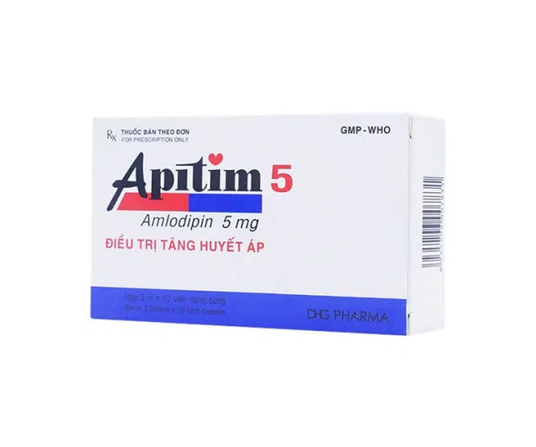 Thuốc điều trị tăng huyết áp Apitim 5mg (3 vỉ x 10 viên/hộp)