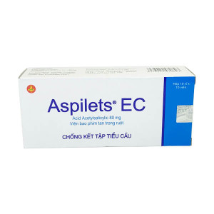 Thuốc phòng ngừa tai biến Aspilets EC (10 vỉ x 10 viên/hộp)