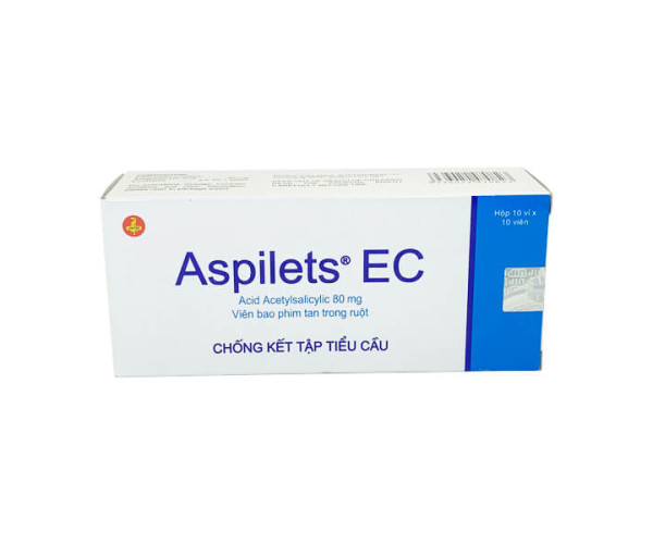 Thuốc phòng ngừa tai biến Aspilets EC (10 vỉ x 10 viên/hộp)