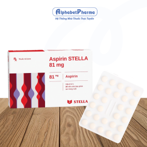 Thuốc phòng ngừa tai biến Aspirin 81mg Stella (2 vỉ x 28 viên/hộp)