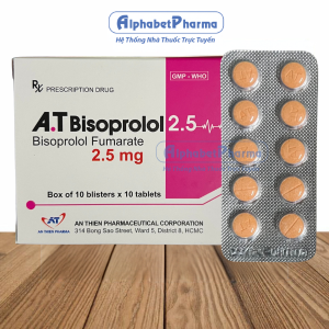 Thuốc trị cao huyết áp A.T Bisoprolol 2.5mg (10 vỉ x 10 viên/hộp)