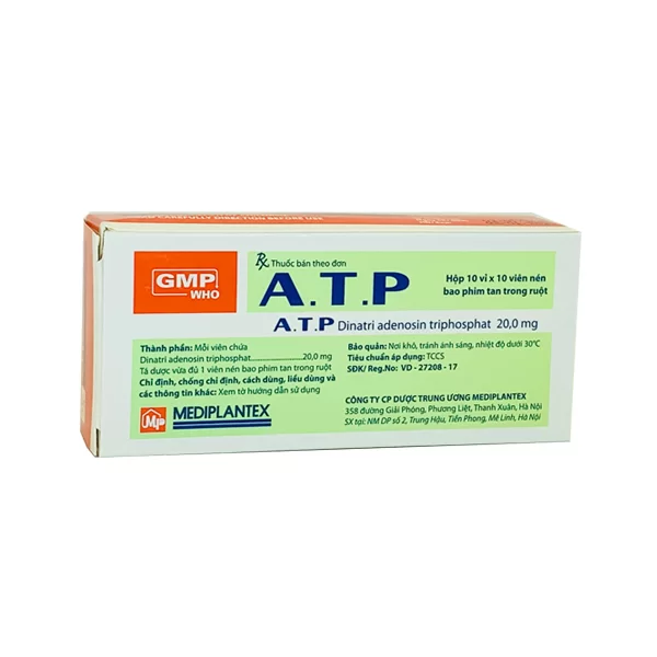 A.T.P 20mg (10 blisters x 10 tablets/box)