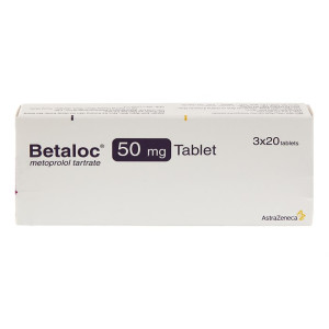 Thuốc tim mạch Betaloc 50mg (3 vỉ x 20 viên/hộp) 