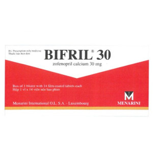 huốc điều trị tăng huyết áp Bifril 30 (2 vỉ x 14 viên/hộp)