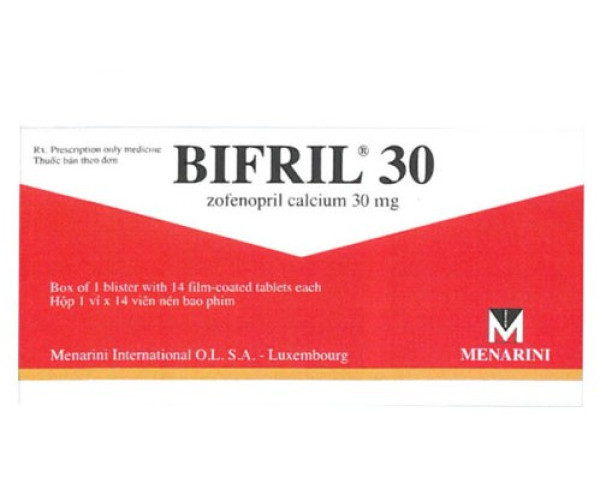Thuốc điều trị tăng huyết áp Bifril 30 (2 vỉ x 14 viên/hộp)