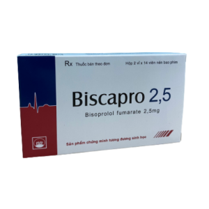 Thuốc tim mạch Biscapro 2.5mg (2 vỉ x 14 viên/hộp)