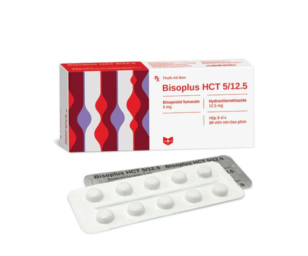 Thuốc trị cao huyết áp Bisoplus HCT 5mg/12.5mg (3 vỉ  x 10 viên/hộp)