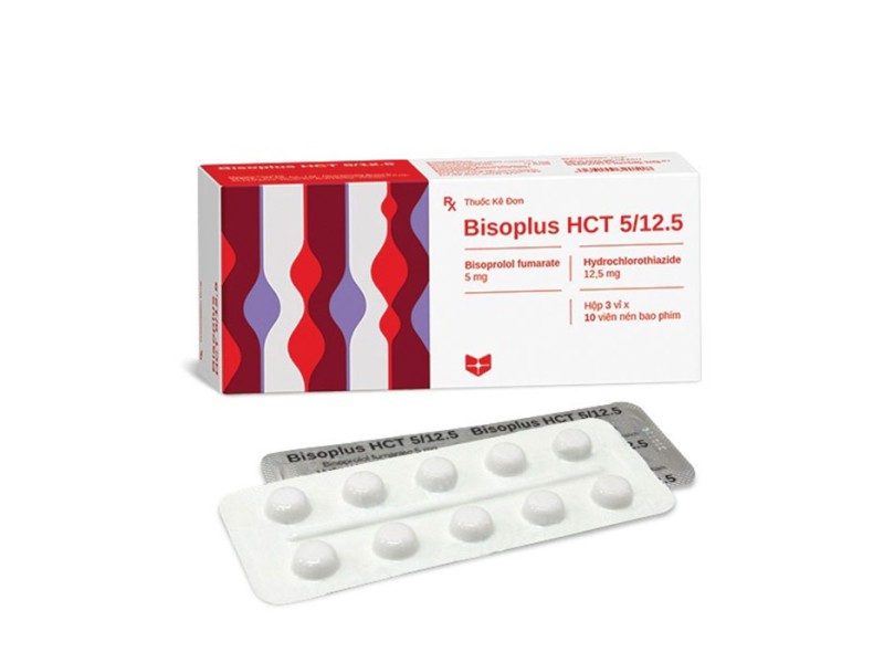 Thuốc trị cao huyết áp Bisoplus HCT 5mg/12.5mg (3 vỉ  x 10 viên/hộp)