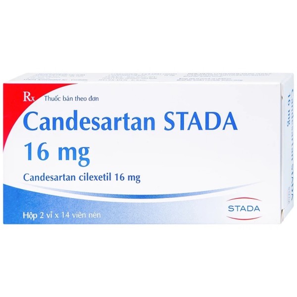 Thuốc điều trị cao huyết áp Candesartan Stada 16mg (2 vỉ x14 viên/hộp)